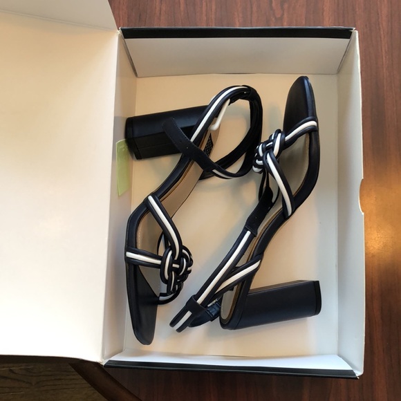 White House Black Market Nova Mixed Knot High Heeled Sandals - Picture 8 of 8